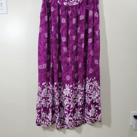 American Sweetheart Women's Sleeveless Purple Flowy Boho Dress Elastic Size M - Picture 3 of 15